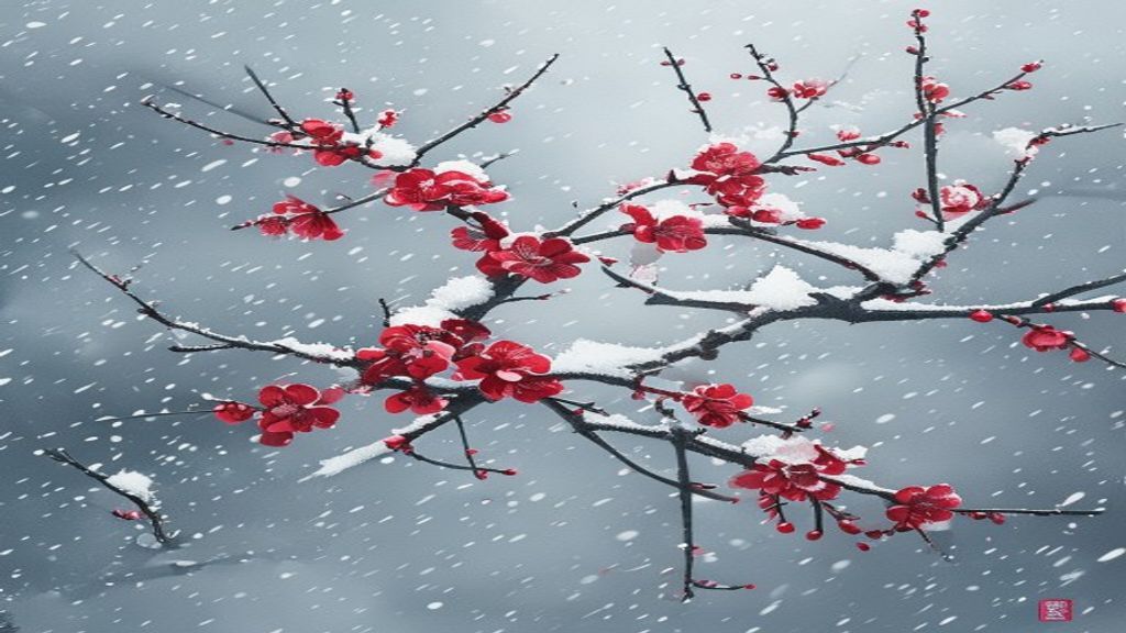 雪中寒梅